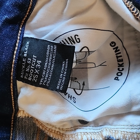 Buckle Black Bootcut Fit 53 Size 25 - Picture 4 of 14